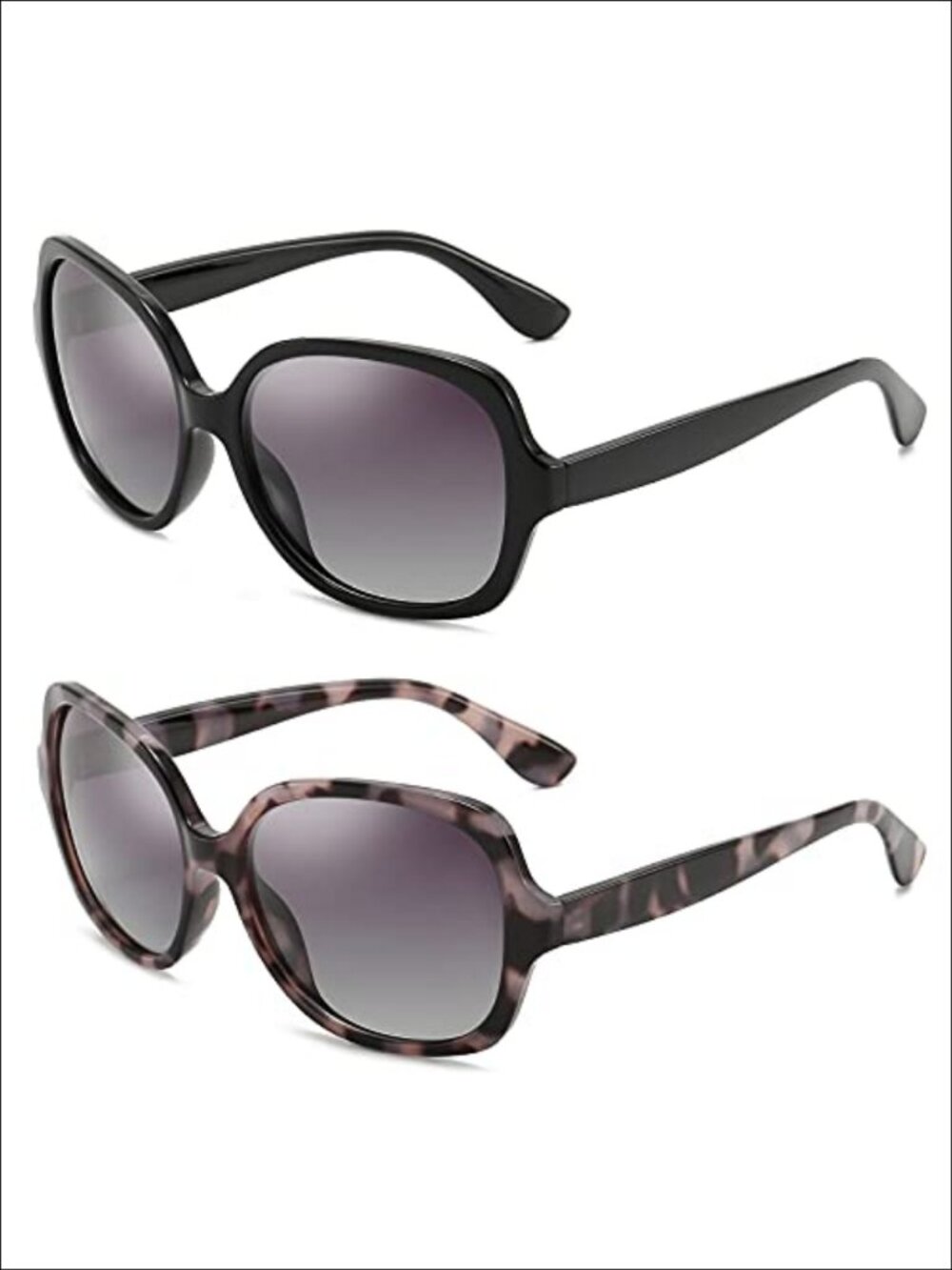 Oversized Polarized Square Sunglasses UV400 Retro Full Frame Unisex